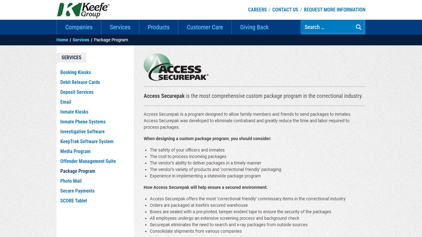 Package Program - Keefe Group